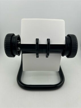 Black Rolodex Card File - Home Office Organizer -Arts and Crafts
